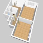 2-izbový byt Partizánske Malinovského 3D podorys